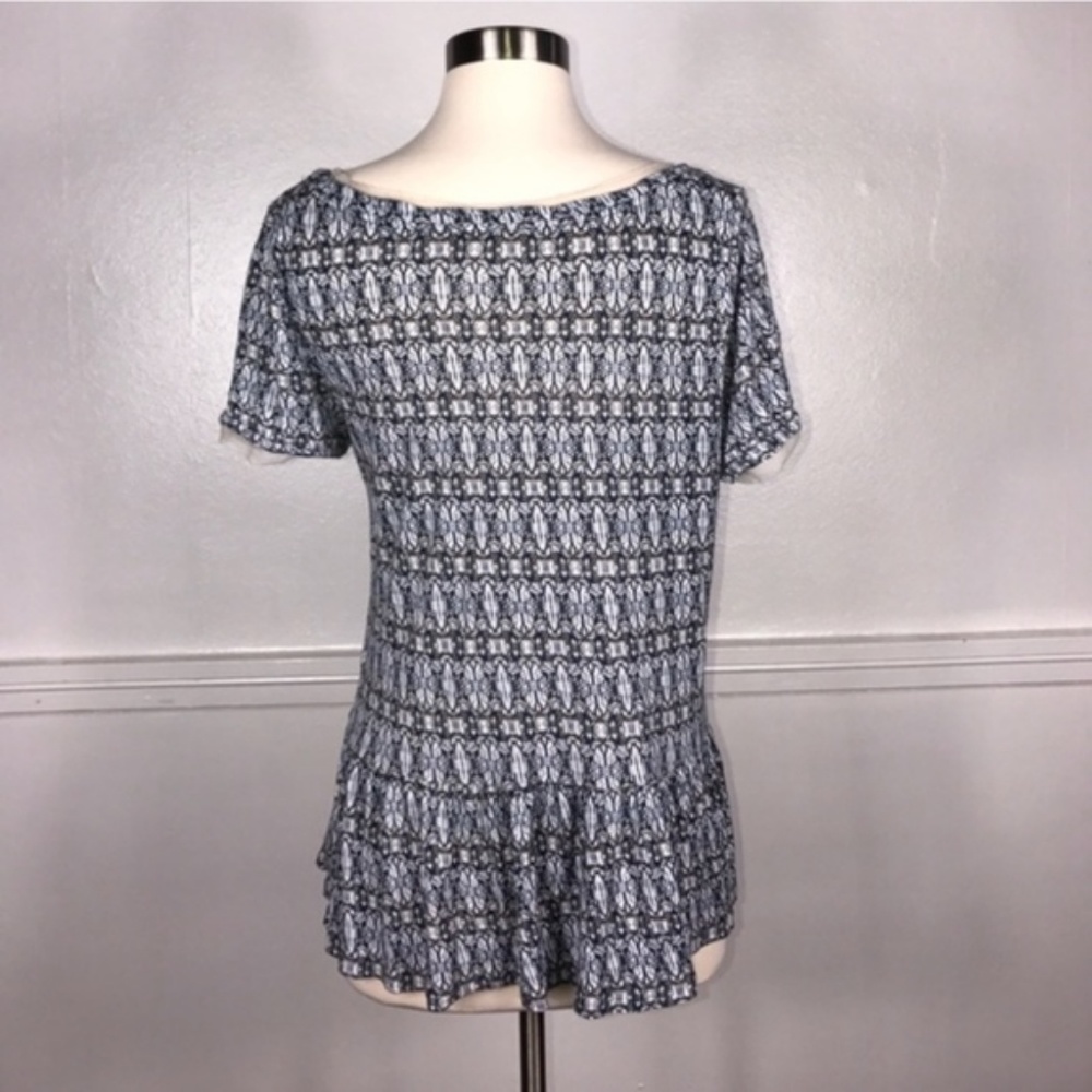 Meadow-Anthropologie Peplum Tulle Blouse - Picture 4 of 5